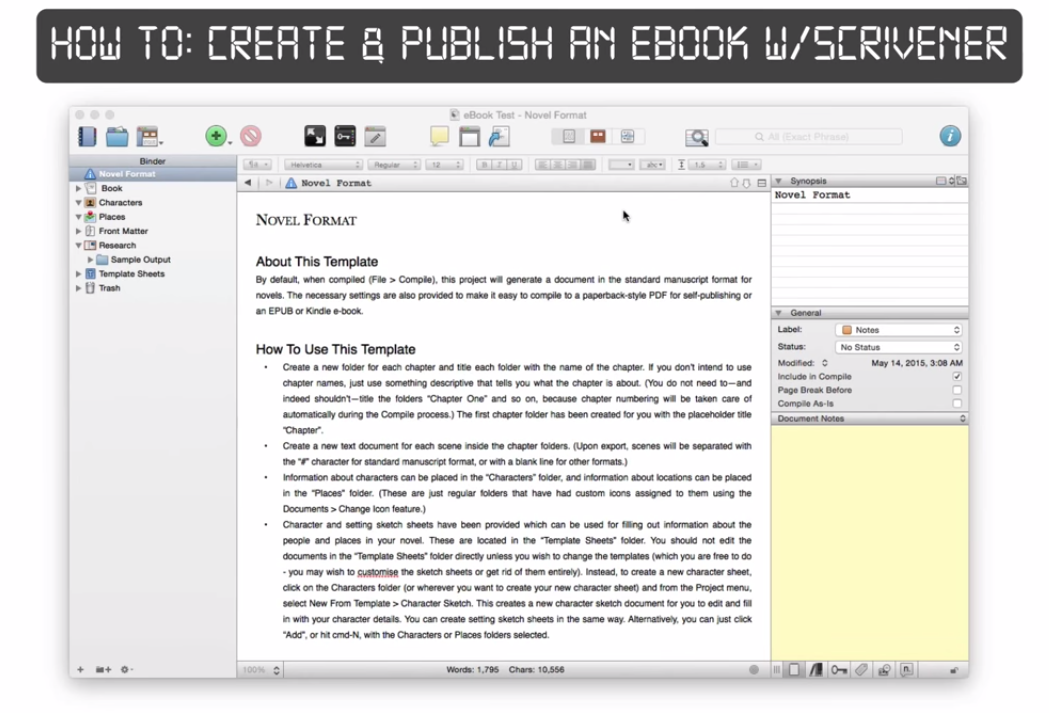Compile as eBook - Create eBooks In Scrivener: Part I