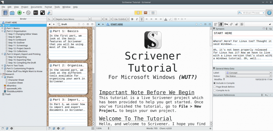 Expand all notes at once - Scrivener 1.9 for PC
