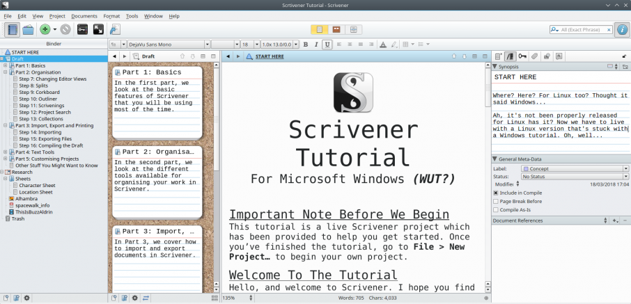 scrivener for mac vs windows 2018