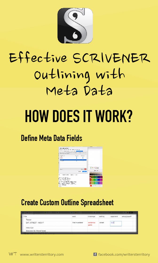 Define meta data fields - Effective Outlining in Scrivener with Custom Meta Data Fields