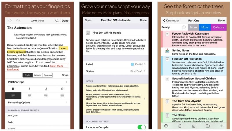Corkboard view - Scrivener for iOS: First Review