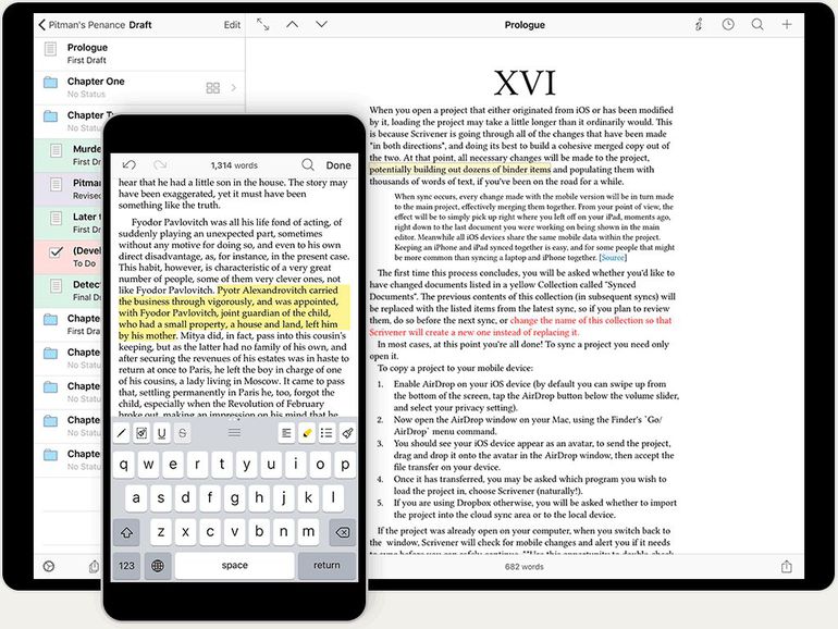 Quick reference - Scrivener for iOS: First Review