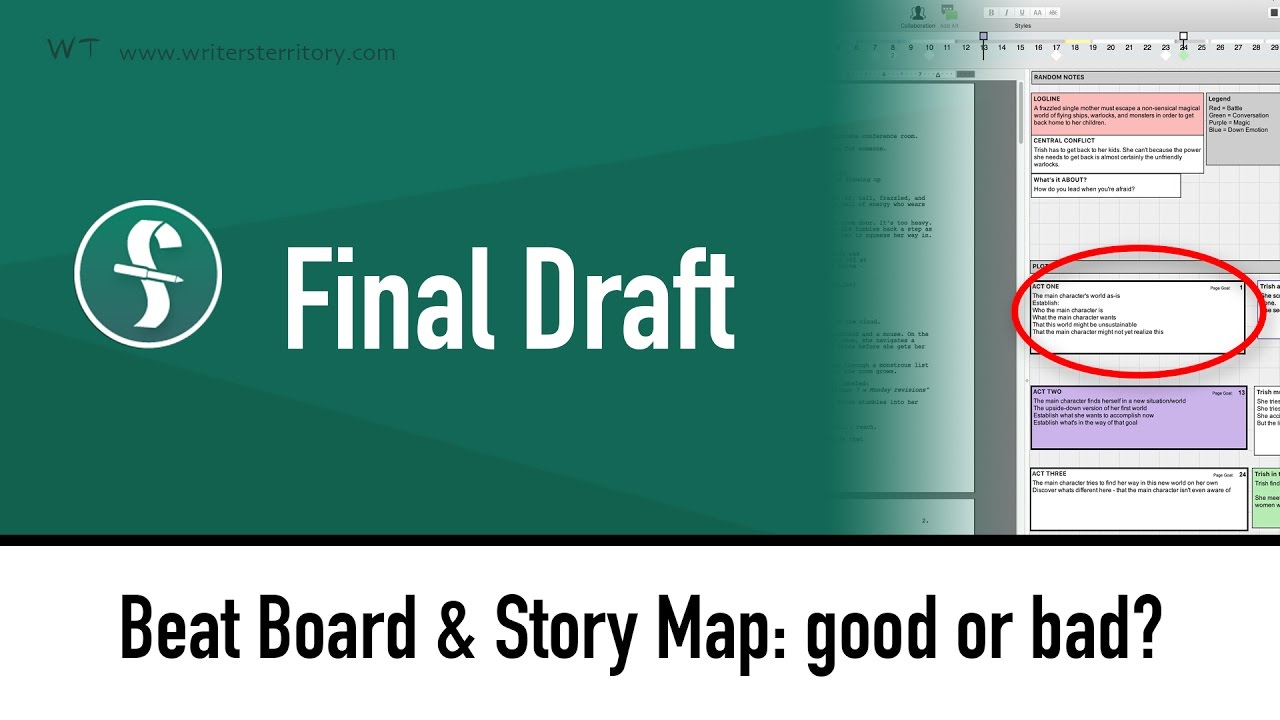 Sample Script and Beat Board - Final Draft 10 Beat Board and Story Map: good or bad?